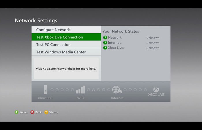 Xbox 360 internet connection